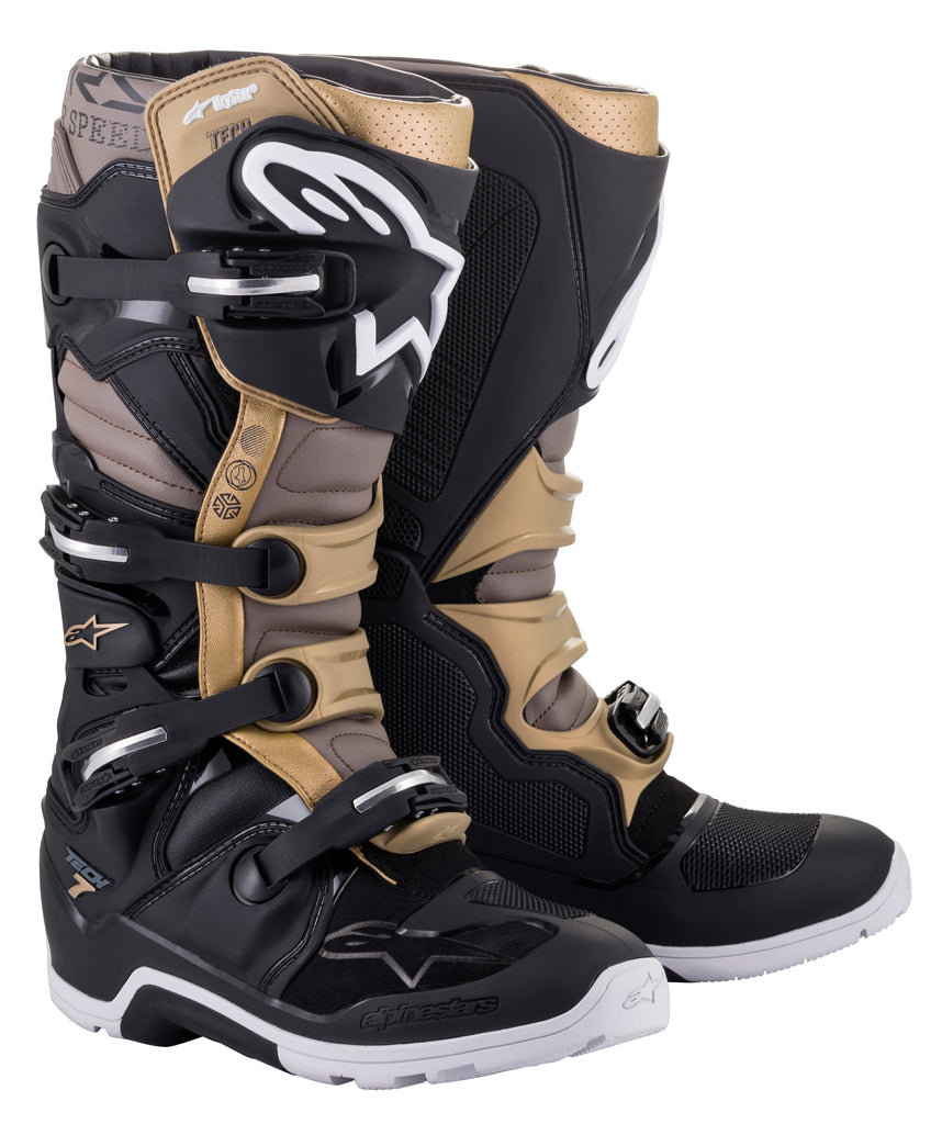 Tech 7 Enduro Ds Boots Black/Grey/Gold Sz 10