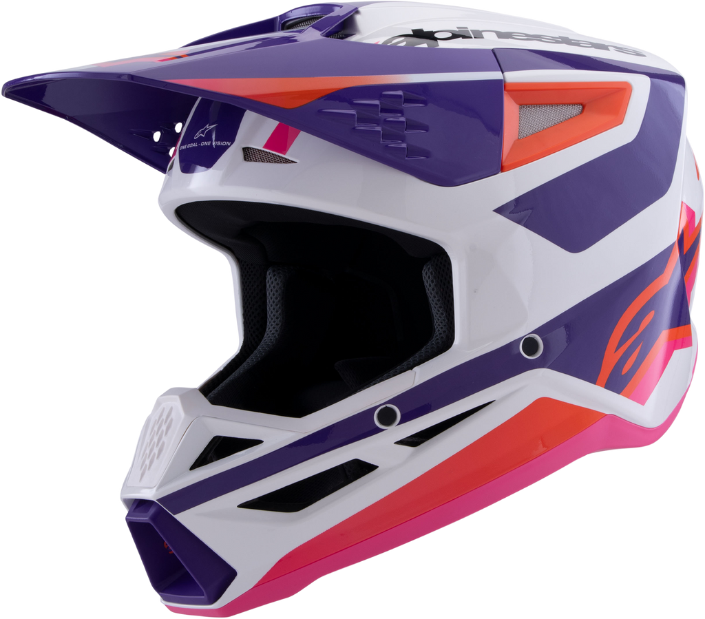 Sm3 Heat Helmet White/Purple/Pink Glossy Lg