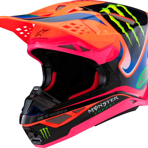 S M10 Deegan Helmet Orng Flo/Prpl/Pnk Fluo 2x