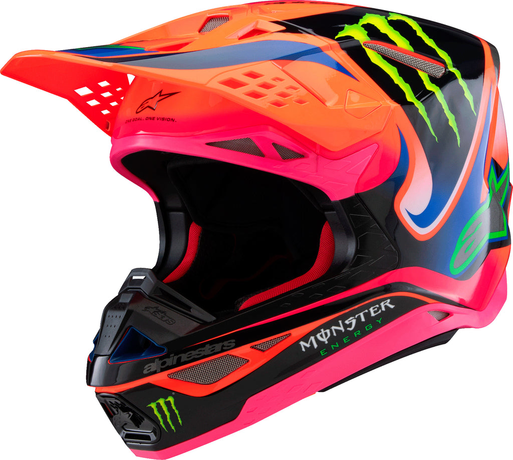 S M10 Deegan Helmet Orng Flo/Prpl/Pnk Fluo Sm