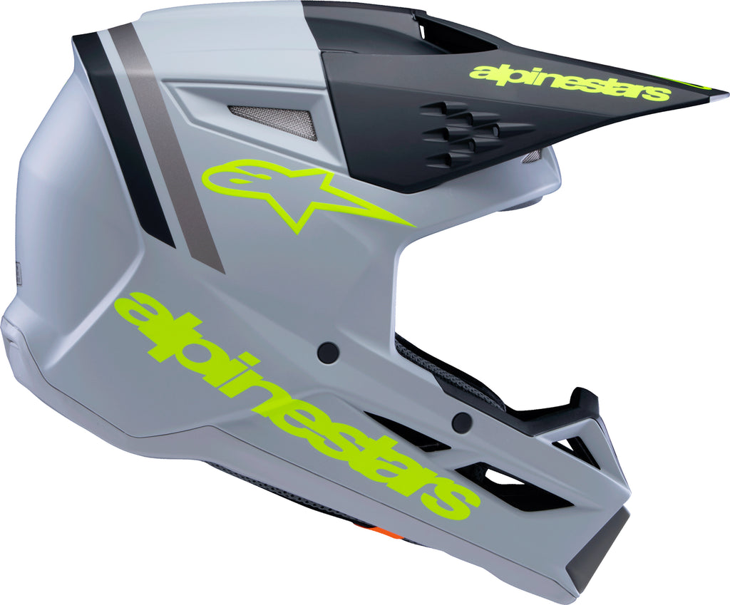 Sm3 Youth Radium Helmet Gry/Blk/Ylw Fluo Matte Ym
