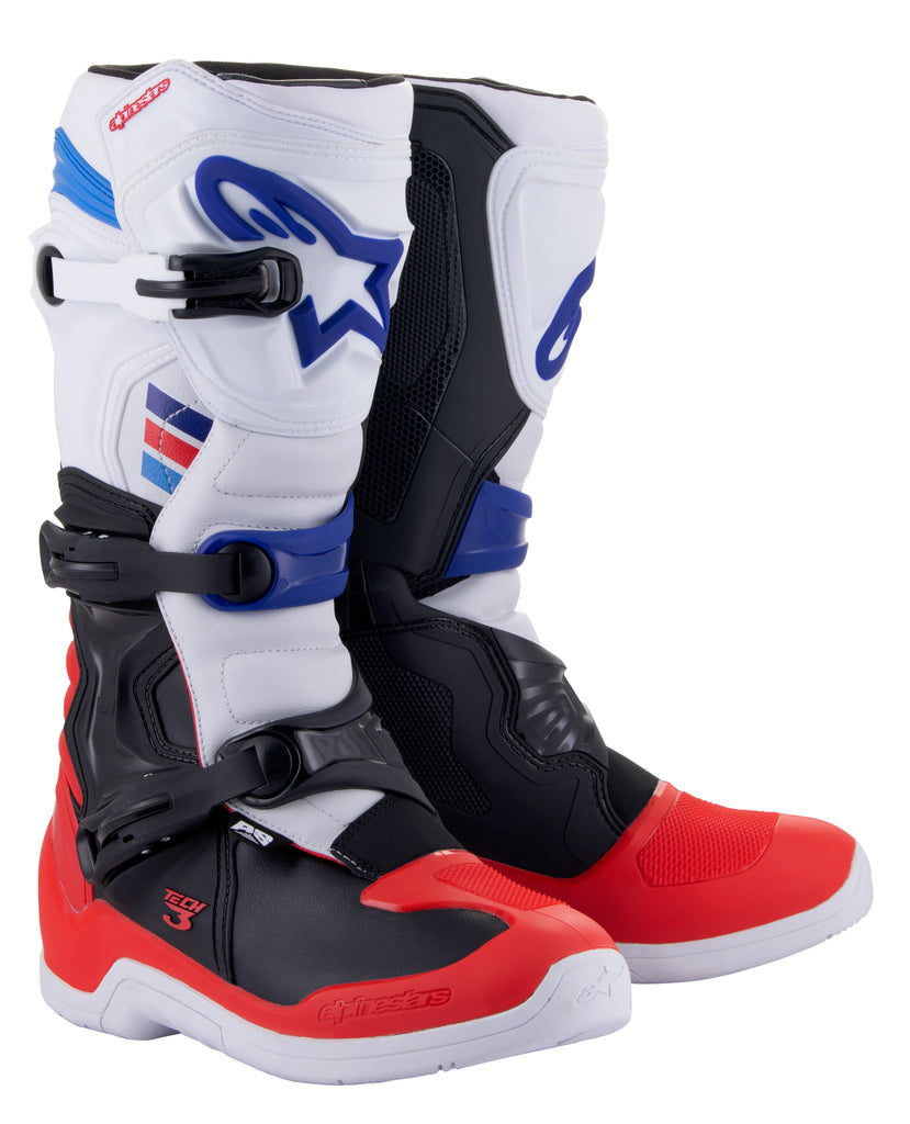 Tech 3 Boots White/Red/Blue Sz 8